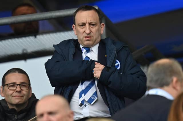 Brighton's chairman Tony Bloom enjoyed a 100-1 victory at Cheltenham