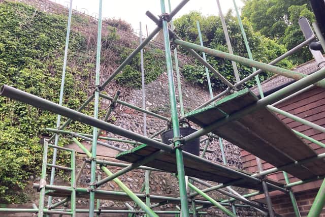 Building control officers from Lewes District Council have been carrying out daily checks on the stability of the wall, in addition to the electronic monitoring equipment  the council had already put in place.