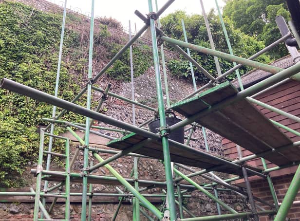 Building control officers from Lewes District Council have been carrying out daily checks on the stability of the wall, in addition to the electronic monitoring equipment  the council had already put in place.