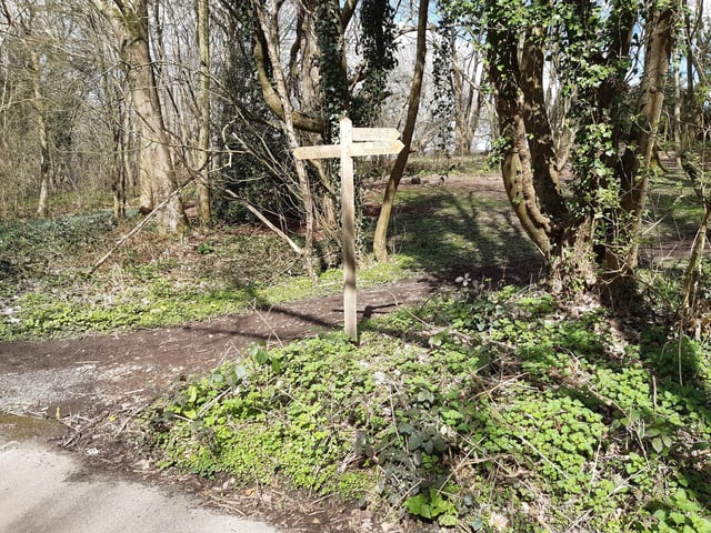 Then right at another Public Footpath sign.