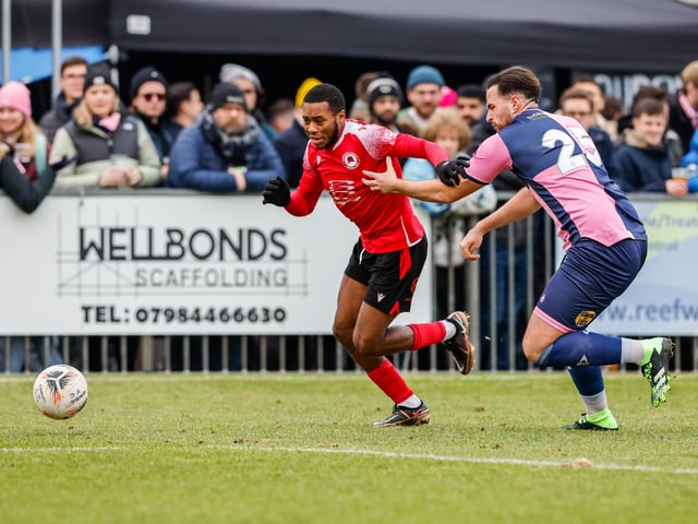 Action and goal celebrations from Eastbourne Borough's fine 3-1 win at Dulwich Hamlet in National League South