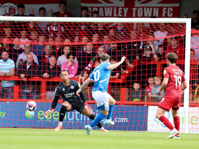 Crawley Town drew 1-1 with Stockport County in their League One encounter at the Broadfield Stadium. Stephen Lawrence/Telephoto Images was there to catch the action