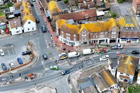 In Pictures: Traffic delayed for over an hour on major Sussex road due to temporary traffic lights
