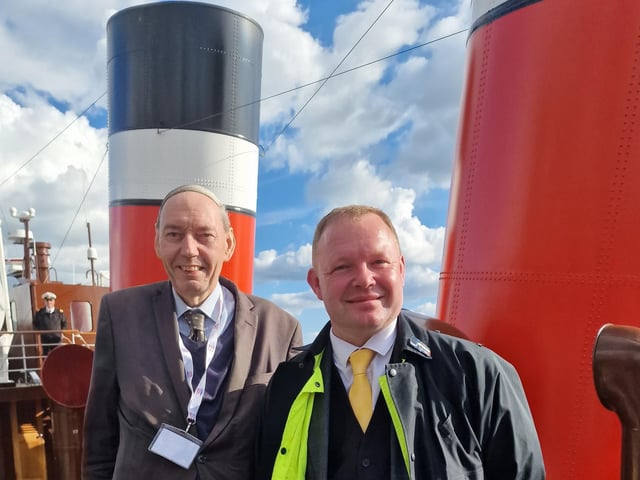 Brett with National Piers Society chairman Tim Wardley
