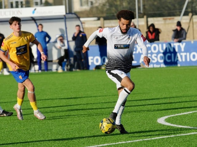 Action, celebration and crowd pictures from Lancing v Littlehampton Town at Culver Road