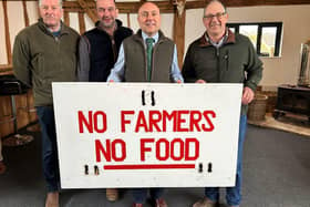 Andrew Griffith with South Downs farmers