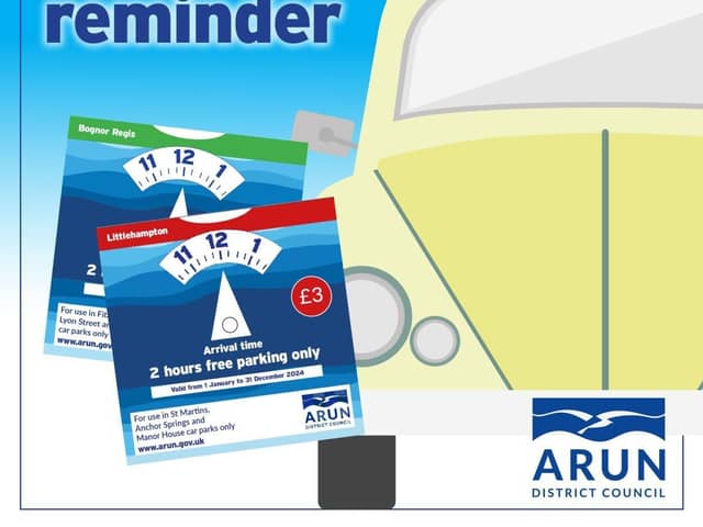 Arun District Council has issued a warning to motorists still using old parking discs.