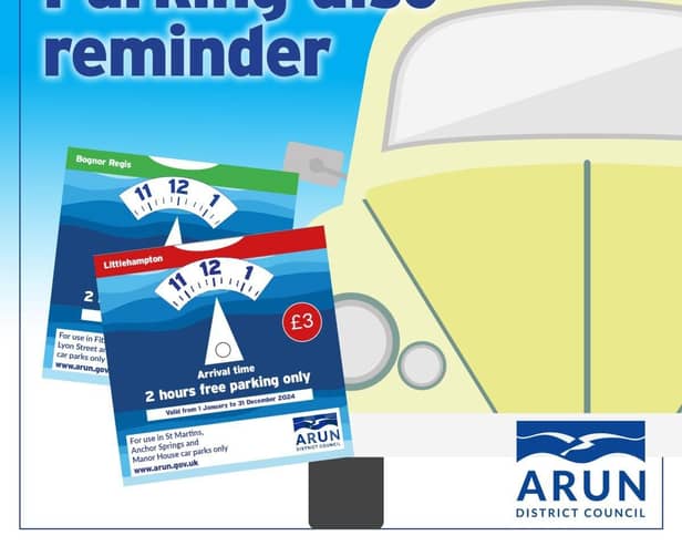 Arun District Council has issued a warning to motorists still using old parking discs.