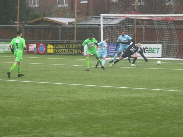 Ouzy See (Love Island) scores the first goal