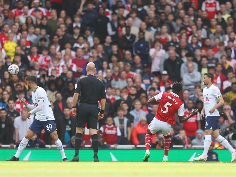 Arsenal's title challenge has been littered with world class goals and this one was not only one of those, but was also a long range effort that gave them the lead in a North London derby.