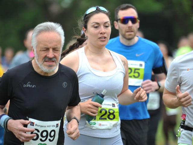 Burgess Hill 10k section of the May bank holiday weekend Mid Sussex Marathon.
Event - Burgess Hill Mid Sussex 10K.
HR26050501. Pic Hollie R/Iconic Media Group : Burgess Hill races at the 2026 Mid Sussex Marathon