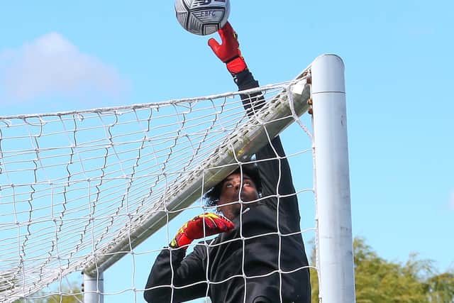 Corey Addai in action for Crawley Town against Eastbourne Borough on Saturday. Picture by Lydia Redman