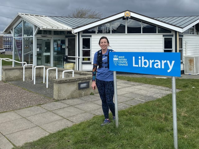 There are 36 public libraries in West Sussex and librarian Amy Perry has run to every single one of them as part of her training for the London Marathon