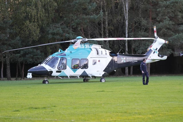 Two air ambulances landed in Victoria Park in the immediate aftermath of the incident