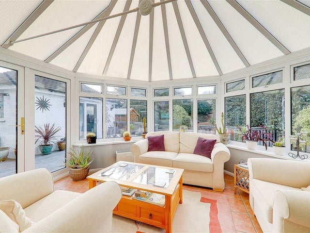 This three-bedroom detached house with feature garden has come on the market with Bacon and Company with a guide price of £725,000