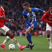Brighton defender Joel Veltman admitted the FA Cup semi-final defeat against Manchester United was a tough one to take – ‘especially when you are that close’. (Photo by ADRIAN DENNIS/AFP via Getty Images)