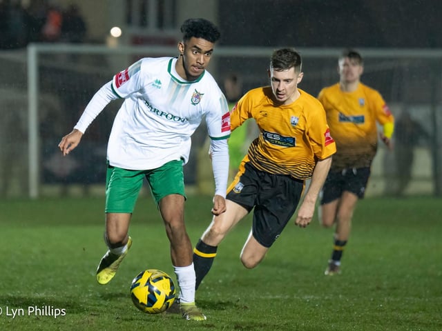 Action from Littlehampton Town's win over Bognor Regis Town in the Sussex Senior Cup