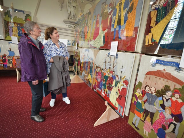 The Hastings Embroidery is on display at the town hall Thursdays-Mondays 10-4 until Sunday, Nov 1.