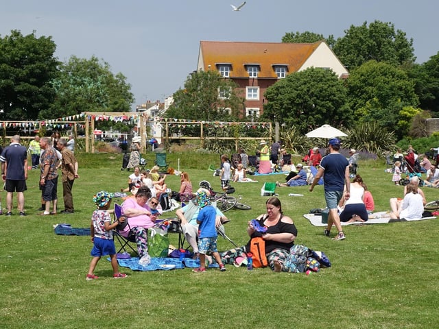 Fun and games in Denton Gardens at the community picnic