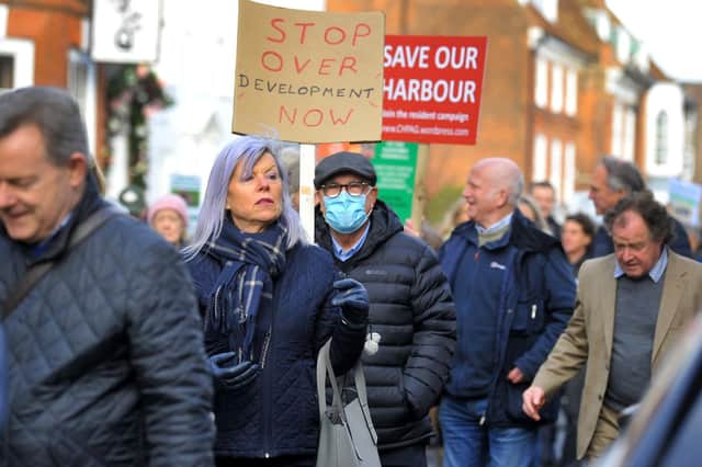 March for Manhood and Harbour villages in January, after  a petition was signed by 5,000 people opposing the urbanisation of the area around Chichester. Pic S Robards SR2201291