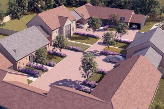The proposed design of the retirement bungalows