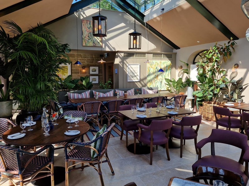 The elegant interior of the restaurant