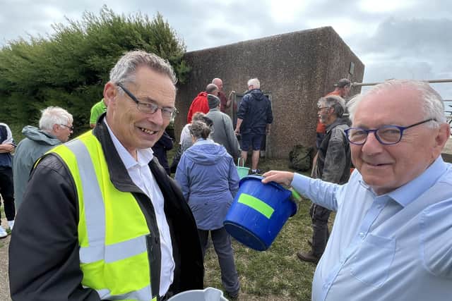 Worthing West MP Sir Peter Bottomley (right) with Ed Miller, secretary of Ferring Conservation Group and convenor of the Protect our Gaps Alliance. Photo contributed
