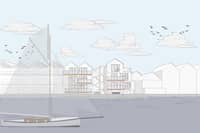 Visualisation by Remi C.T. Studio of the development at 57 River Road, Littlehampton