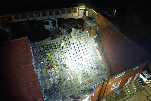 Tyne and Wear Fire and Rescue Service (TWFRS) have released drone images of the damage.