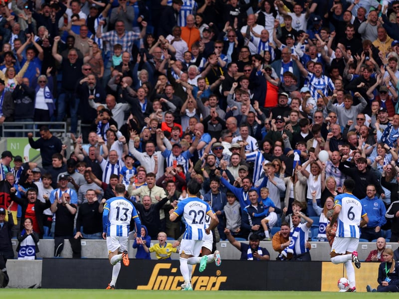 Brighton secured European football for next season on an historic day at the Amex. (Photo by Richard Heathcote/Getty Images)
