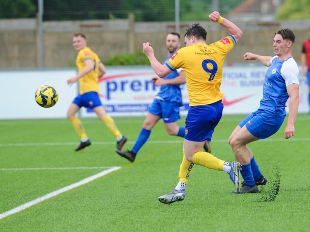 Lancing FC take on Shoreham FC in a pre-season friendly at Culver Road