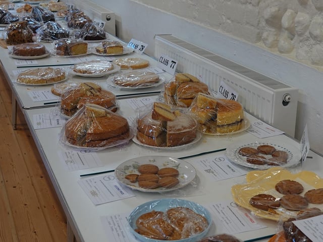 A range of cakes on display at the annual show