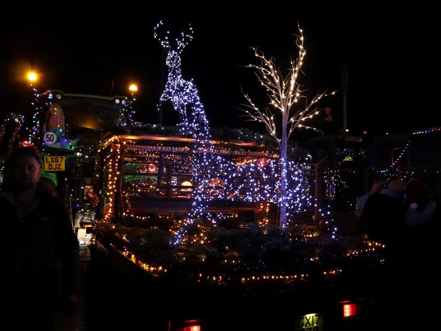 The Christmas Tractor Run 2024 leaving Hastings Old Town on December 21. Photo by Kevin Boorman.