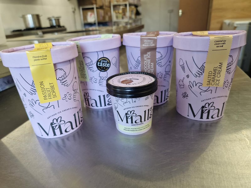 Hannah Miall runs Miall's artisan ice cream and sorbet company from East Sussex