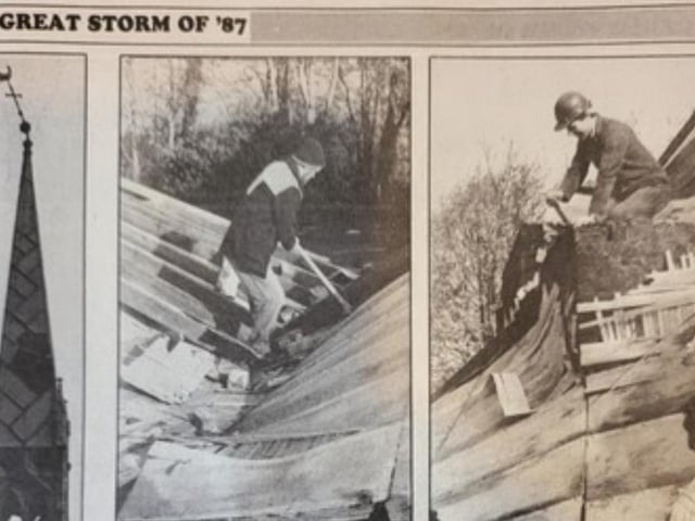 Damage to St Matthews Church in St Leonards