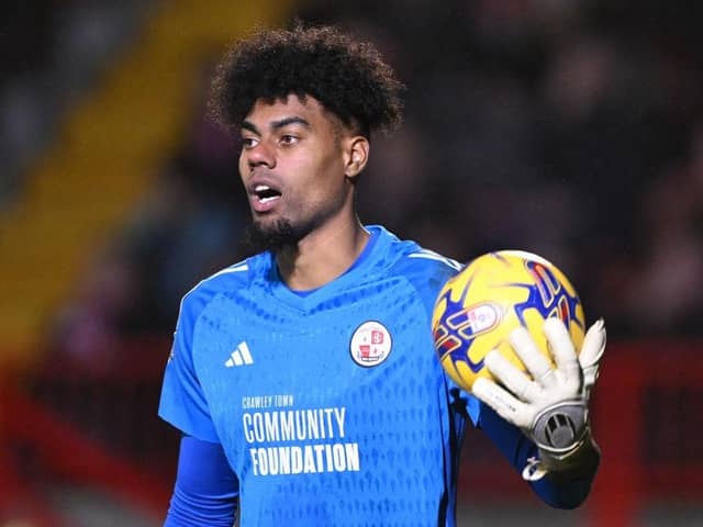 Keeper Corey Addai has been rated as Crawley’s best player this term.