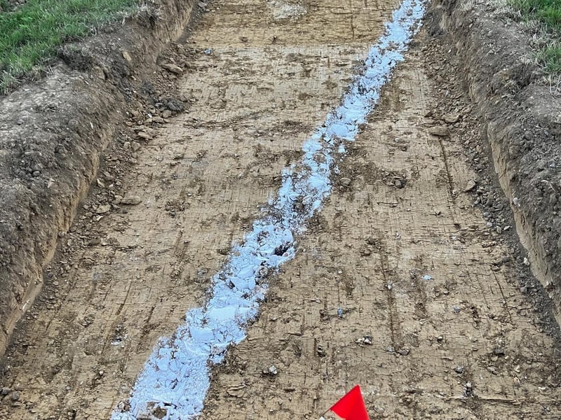 Photos taken in August 2022 on land in Tangmere earmarked for the 1,300 homes in August 2022 during an archaeological dig