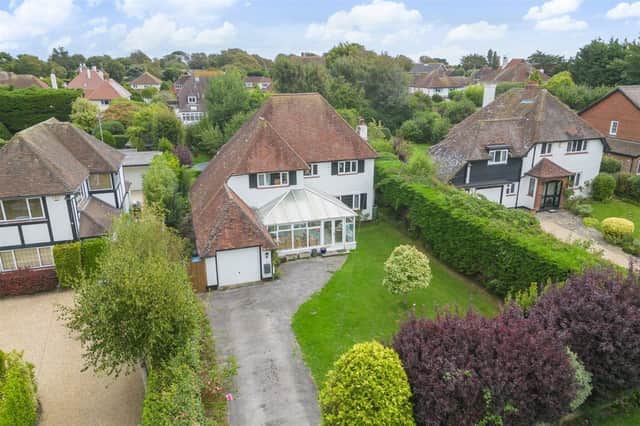 The property is located on the highly desirable Sea Lane Private Estate in Middleton-on-Sea.