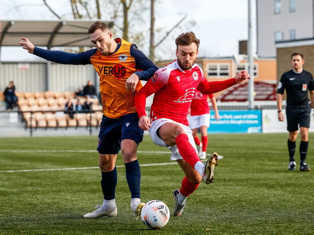Action from Eastbourne Borough's 5-1 win at Slough Town in the National League South