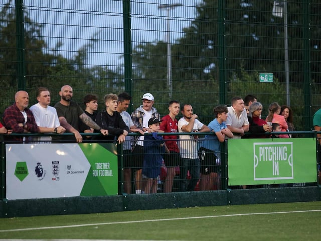 Crawley Town fans enjoy the team's first pre-season friendly, at Three Bridges FC