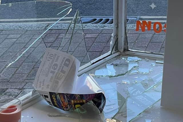Cuckfield I Wear posted photos of the damaged windows on the Cuckfield Gossip Facebook page
