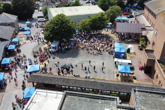 A Bird's eye view of the fete. Photo by Keir Greenway