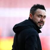 Brighton and Hove Albion head coach Roberto De Zerbi is targeting Champions League qualification this season