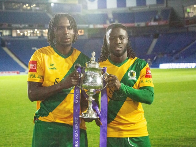 Horsham FC are champions of Sussex again after their last-gasp Sussex Transport Senior Cup final win over Littlehampton Town.