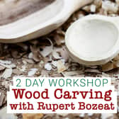 Learn new skills at a wood carving workshop