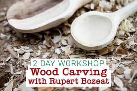 Learn new skills at a wood carving workshop