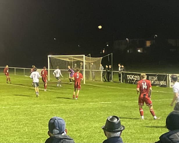 There was a decent-sized crowd at the Polegrove to see Bexhill United take on Worthing Utd | Pic by Geoff Martin