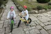 Twins Ariel and Kylo Wilson-Smith finished their challenge at St Nicolas' Church, Shoreham