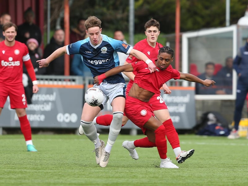 Action from Worthing's 6-4 win at home to Dover in National League South