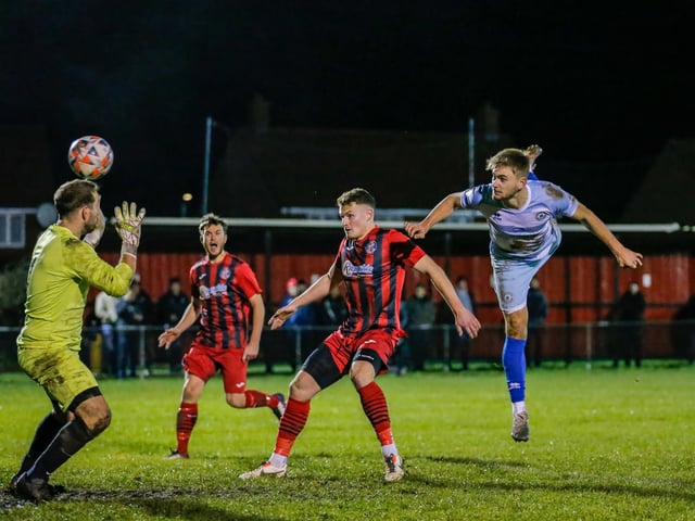 Action from Eastbourne Borough's 2-1 win at Wick in the Sussex Senior Cup
